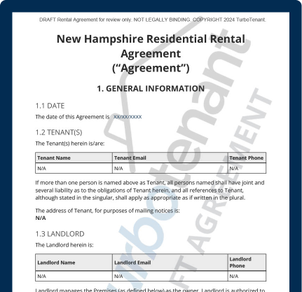 Watermarked TurboTenant New Hampshire Lease Agreement